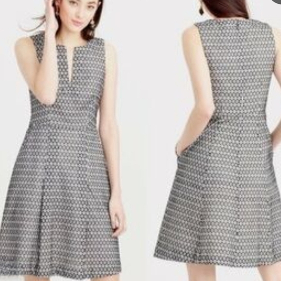 J. Crew Dresses & Skirts - J. Crew Black and White Geometric Midi Dress